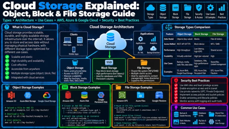 Cloud Storage Explained: Object, Block & File Storage Guide | CorgiNetwork 2026