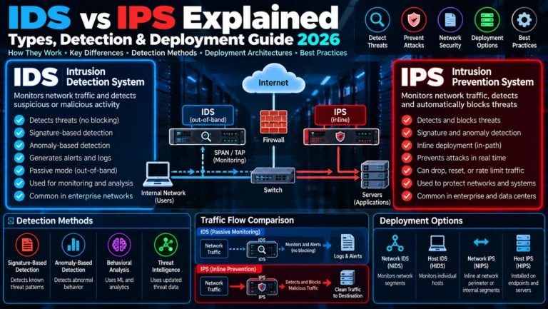 IDS vs IPS Explained: Types, Detection & Deployment Guide 2026