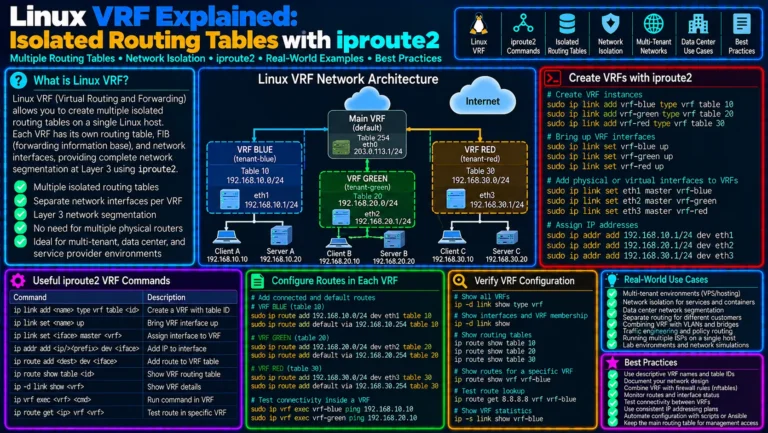Linux VRF Explained: Isolated Routing Tables with iproute2