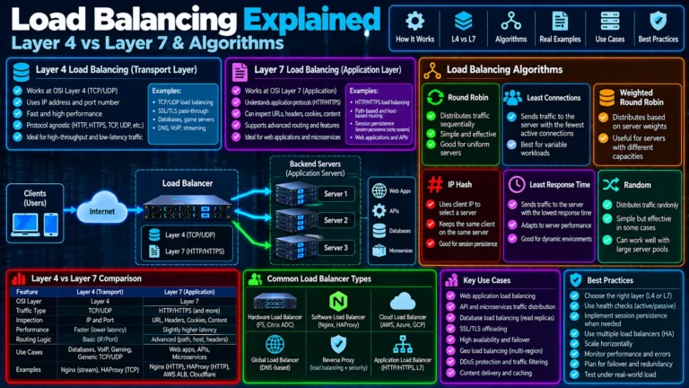 Load Balancing Explained: Layer 4 vs Layer 7 & Algorithms