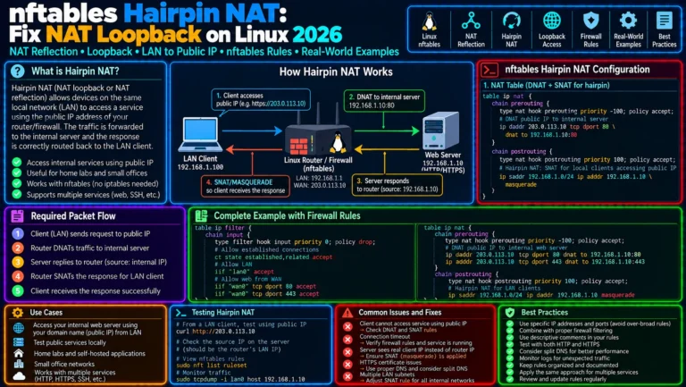 nftables Hairpin NAT: Fix NAT Loopback on Linux 2026