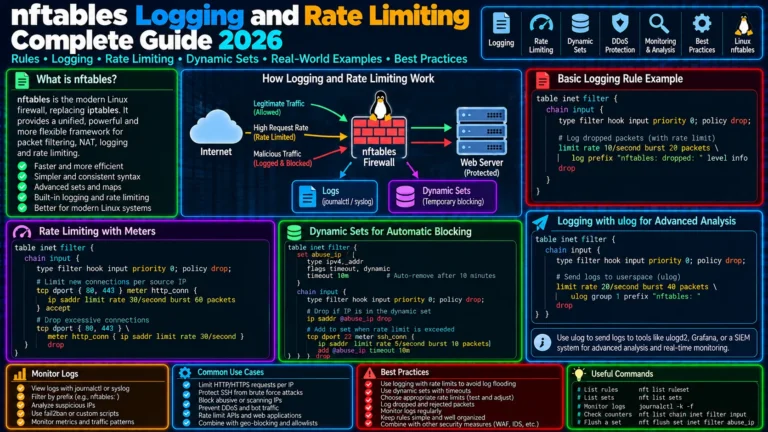 nftables Logging and Rate Limiting: Complete Guide 2026