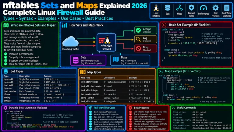 nftables Sets and Maps Explained 2026: Complete Linux Firewall Guide