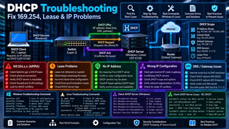 DHCP Troubleshooting: Fix 169.254, Lease & IP Problems