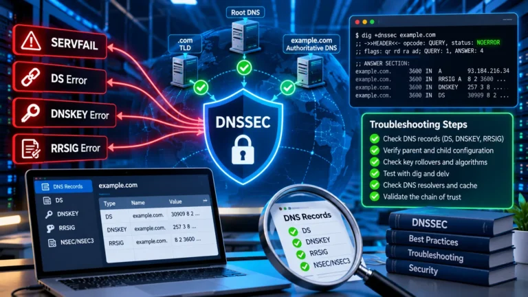 DNSSEC Troubleshooting: How to Fix SERVFAIL, DS, DNSKEY and RRSIG Errors
