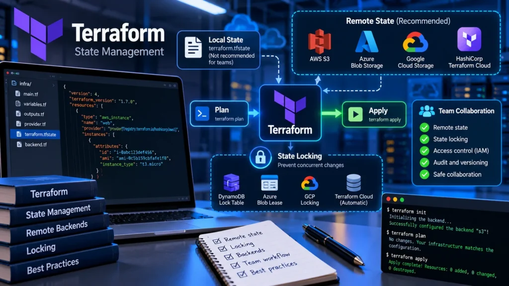 Terraform State Management: Remote State, Locking & Backends